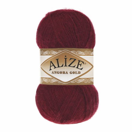 Angora Gold (Alize) 57 бордо, пряжа 100г