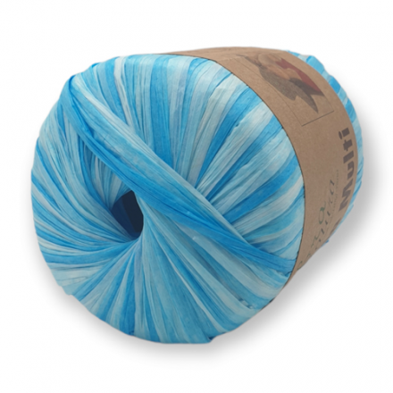 Raffia Multi (Fibra Natura) 117-20 голубой меланж, пряжа 35г