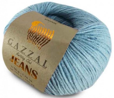 Jeans (Gazzal) 1105 голубой, пряжа 50г