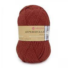 Деревенская (Пехорка) 487 красное дерево, пряжа 100г
