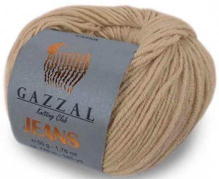 Jeans (Gazzal) 1106 песочный, пряжа 50г