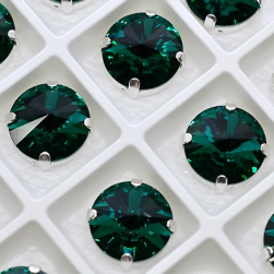 Страз в цапе 3019-127 Blue Zircon в серебряном цапе 10 мм