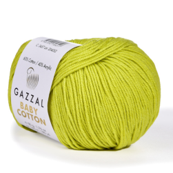 Baby Cotton (Gazzal) 3457 фисташка, пряжа 50г