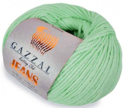 Jeans (Gazzal) 1107 салат, пряжа 50г