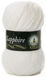 Sapphire (Vita) 1501 белый, пряжа 100г