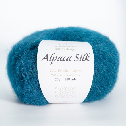 Alpaca Silk (Infinity) 6545 морская волна, пряжа 25г