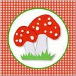 1210-12201 &quot;Счастливый гриб&quot;, салфетка для декупажа 33х33 см