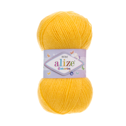 Sekerim Bebe (Alize) 566 св.желтый, пряжа 100г