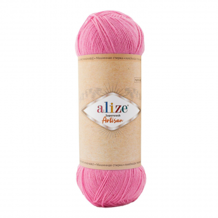 Superwash Artisan (Alize) 178 розовый, пряжа 100г