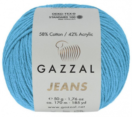 Jeans (Gazzal) 1147 бирюза, пряжа 50г