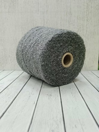 Superkid Boucle 3000 (G&amp;G Filati) цв.Grey, пряжа бобинная итальянская 1г