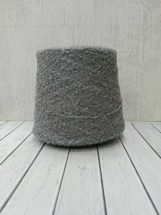 Superkid Boucle 3000 (G&amp;G Filati) цв.Grey, пряжа бобинная итальянская 1г