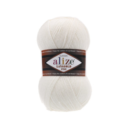 Lanagold Fine (Alize) 450 жемчужный, пряжа 100г