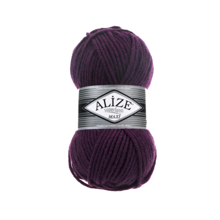 Superlana maxi (Alize) 111 фиолетовый, пряжа 100г