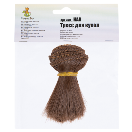 HAR-8 09 мокко тресс для кукол 5 см 100 см