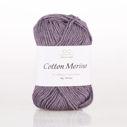 Cotton Merino (Infinity) 5042 бледно фиолетовый меланж, пряжа 50г