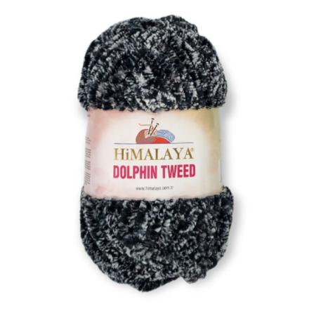 Dolphin Tweed (Himalaya) 92015 черный, пряжа 100г