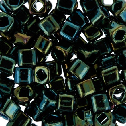 TOHO CUBE 3 мм 0084 зеленый, бисер 5 г (Япония)