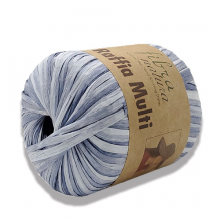 Raffia Multi (Fibra Natura) 117-26 бл.голубой меланж, пряжа 35г