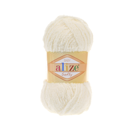 Softy (Alize) 62 молочный, пряжа 50г