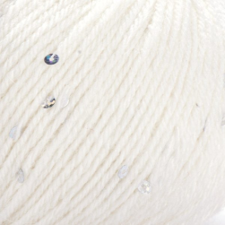 Alpaca Gold Paillettes (Yarnart) 9301 белый, пряжа 50г