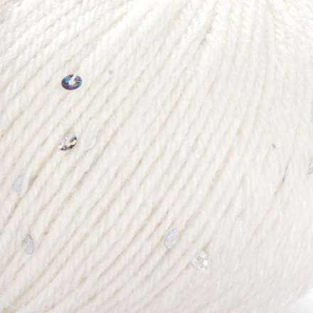 Alpaca Gold Paillettes (Yarnart) 9301 белый, пряжа 50г