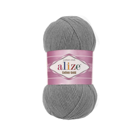 Cotton Gold (Alize) 828 дымч.серый, пряжа 100г