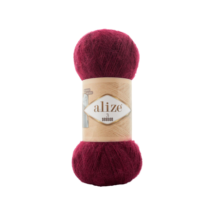 3 Season (Alize) 57 бордо, пряжа 100г