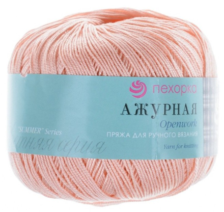 Ажурная (Пехорка) 68 Чайная роза, пряжа 50г