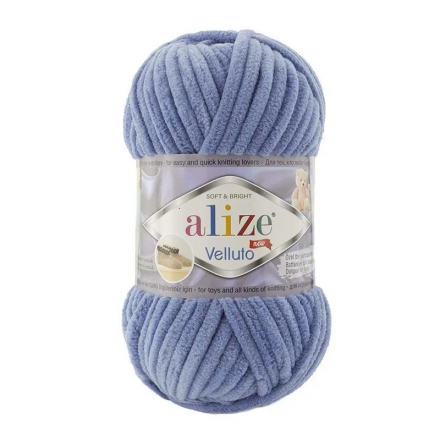 Velluto (Alize) 374 джинс, пряжа 100г