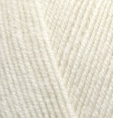 Lanagold Fine (Alize) 01 кремовый, пряжа 100г