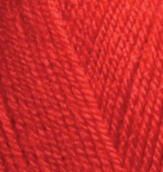 Sekerim Bebe (Alize) 56 красный, пряжа 100г