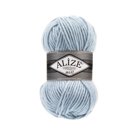 Superlana maxi (Alize) 480 светлый голубой, пряжа 100г