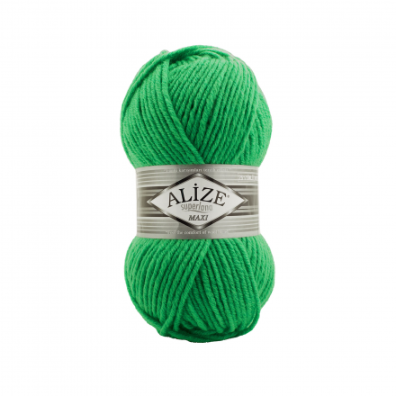 Superlana maxi (Alize) 455 яр.зелень, пряжа 100г