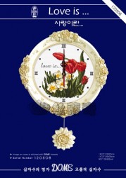 120508 Часы &quot;Весенние цветы&quot; набор для вышивания крестом