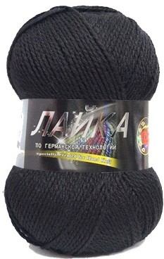 Лайка (Color city) 2622 черный, пряжа 100г