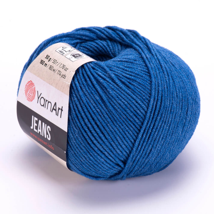 Jeans (Yarnart) 17 синий, пряжа 50г