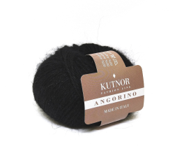 Angorino (Kutnor) 7124 черный, пряжа 25г