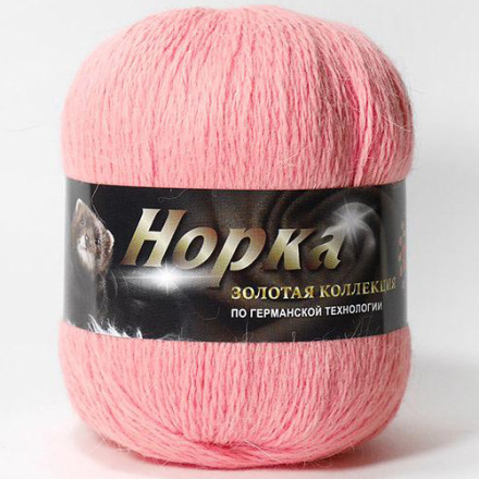 Норка длинноворсная (Color city) 813 розовый, пряжа 50г