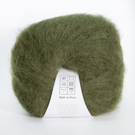 Alpaca Silk (Infinity) 9573 зеленый, пряжа 25г