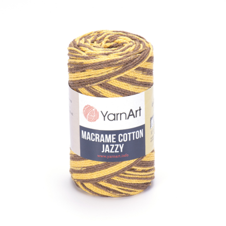 Macrame Cotton Jazzy (Yarnart) 1214 беж-шафран, пряжа 250г