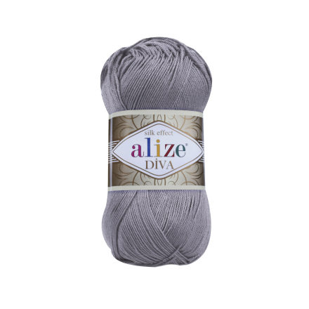 Diva (Alize) 348 т.серый, пряжа 100г