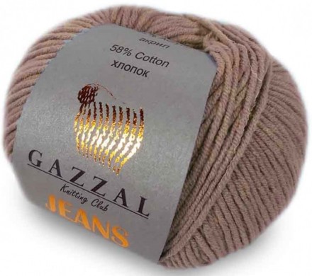 Jeans (Gazzal) 1112 какао, пряжа 50г