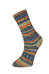 Socks (Himalaya) 160-04 синий-оранжевый, пряжа 100г