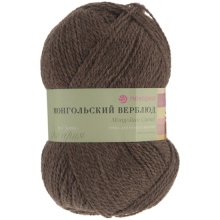 Монгольский верблюд (Пехорка) 372 натуральный т.серый, пряжа 100г