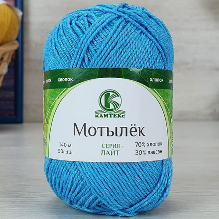Мотылёк (Камтекс) 024 бирюза, пряжа 50г