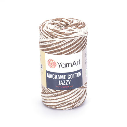Macrame Cotton Jazzy (Yarnart) 1215 суровый-бежевый, пряжа 250г