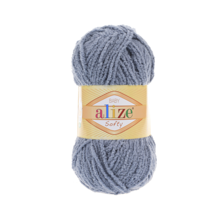 Softy (Alize) 119 серый, пряжа 50г