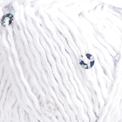 Cotton Gold Paillettes (Yarnart) 7102 белый, пряжа 50г