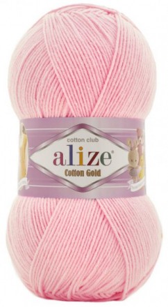 Cotton Gold (Alize) 518 розовый, пряжа 100г